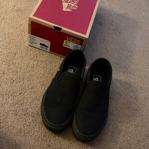 Vans Women's Black Platform Slip-Ons